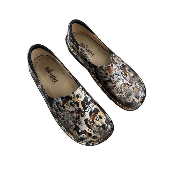 Alegria Womens Multi-Color Debra Rome Leopard Paisley Leather Clog Shoes Size 39 - Picture 11 of 12